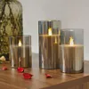 Image de Pauleen Kit 3 Bougies Classy Smokey Candle 3x3,6lm 2400k Pile Ver/Cire Gr/Bl