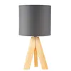 Image de Pauleen Lampe Ã Poser Wood Love Max20w E14 Bois/Tissu Gris 230v