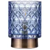Image de Pauleen Lampe Ã Poser Chic Glamour E14 15lm Pile Min Mt/Verre Bleu/Laiton