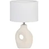 Image de Pauleen Lam Ã Poser Pure Crush Max20w E14 H29cm Tissu/CÃ©ramiq CrÃ¨me/Beige 230v