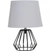 Image de Pauleen Lampe Ã Poser Shiny Diamond Max20w E27 H32cm Tissu/Alu Gris/Nr 230v
