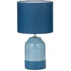 Image de Pauleen Lampe Ã Poser Sandy Glow Max20w E14 H33cm Tissu/CÃ©ramiq Beige/Bleu 230v