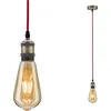 Image de Lum En Susp Neordic Eldar Max1x60w E27 Rouge/Nickel BrossÃ© 230v MÃ©tal