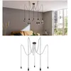 Image de Suspension Led Ketil E27 Max5x60w Silicone/MÃ©tal Noir 230v Sans Ampoule