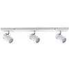 Image de Projecteur PatÃ¨re 3 Sources Zyli  - Blanc/Chrome - 3x10w - Dimmable - Sans Ampoule