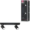 Image de Sdb Spots Zyli Max2x10w Gu10 Gradable MÃ©tal Noir 230v Ip44