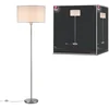 Image de Lampadaire Tessa Max 1x60w E27 CrÃ¨me Acier BrossÃ© 230 V, MÃ©tal/Tissu
