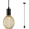 Image de Sdb Suspension Ravi E27 Max60w D80mm MÃ©tal Noir 230v Ip44 Sans Ampoule