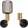 Image de Sdb Applique Ravi E27 Max60w D80x125mm MÃ©tal Noir/DorÃ© Ip44 230v Sans Amp