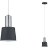 Image de Neordic Haldar Suspension Max 2x40w E14 Gris FoncÃ©/Chrome Mat 230v MÃ©tal