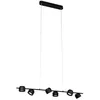 Image de Luminaire En Suspension Led 3-Step-Dim Pane 2700k 6x350lm 6x4,5w Noir Gradable