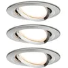Image de Paulmann 3 Spots Nova Coin Rond Inclinable, Fer
