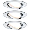 Image de Paulmann 3 Spots Nova Coin Rond Inclinable, ChromÃ©