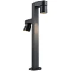 Image de Borne Lumineuse Led Kimu Ip44 Cylindrique 822mm 3000k 2x8w 750lm / 750lm 230v 70Â° Anthracite Aluminium