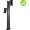 Image de Borne Lumineuse Led Kimu Favorable Aux Insectes Ip44 Cylindrique 822mm 2200k 2x7,8w 720lm / 720lm 230v 70Â° Anthracite Aluminium