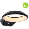 Image de Applique D'extÃ©rieur Led Anela DÃ©tecteur De Mouvement CrÃ©pusculaire (Ir) Favorable Aux Insectes Ip44 245x309 Mm 2200k 12w 700lm 230v Anthracite Aluminium
