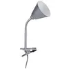 Image de Spot pince Vitis avec bras flexible - E14 - 20W - Gris