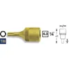 Image de Hazet Douille mÃ¢le TORX - CarrÃ© creux 6,3 mm (1/4 pouce) - Profil TORX intÃ©rieur - Taille: T 25 - Longueur totale: 28 mm - 8502-T25