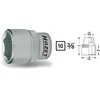 Image de Hazet Douille Ã  6 pans - CarrÃ© creux 10 mm (3/8 pouce) - Profil Traction Ã  6 pans extÃ©rieurs - Taille: 14 - Longueur totale: 29.5 mm - 880-14