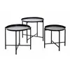 Image de Lot de 3 Tables Basses Design "Kwami" 48cm Noir
