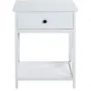 Image de Table d'Appoint 1 Tiroir Design "Guda" 60cm Blanc