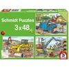 Image de Schmidt Spiele Mes Machines De Chantier PrÃ©fÃ©rÃ©es, 3x24 Pcs
