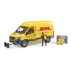Image de BRUDER Camion DHL Mercedes Benz Sprinter avec conducteur et accessoires