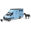 Image de BRUDER Camion BÃ©taillÃ¨re Mercedes Benz Sprinter avec un cheval