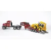 Image de Bruder Camion De Transport Mack Avec Tractopelle Jcb 4cx