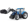 Image de Bruder Tracteur NEW HOLLAND T7.315 bleu avec fourche