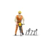Image de Bruder Figurine Ouvrier Avec Accessoires De Chantier