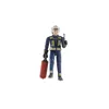 Image de Bruder Figurine Pompier avec Casque, Gants et Accessoires