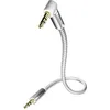 Image de CÃ¢ble audio Inakustik 4104015 [1x Jack mÃ¢le 3.5 mm - 1x Jack mÃ¢le 3.5 mm] 1.50 m blanc-argent contacts dorÃ©s, cordon de