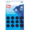 Image de Bouton-pression à coudre 11 mm Noir 12 pcs