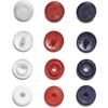 Image de Bouton-pression Color Snaps Mini Aspect couture 9 mm 36 pcs Rouge, Blanc, Marine