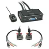 Image de Lindy VGA KVM Switch Compact USB 2.0 Audio 2 Port - Commutateur Ã©cran-clavier-souris/audio/USB - 2 x KVM / audio / USB - 1 utilisateur local - de bureau