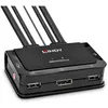 Image de Lindy 2 Port DisplayPort 1.2, USB 2.0 & Audio Cable KVM Switch - Commutateur Ã©cran-clavier-souris/audio - 2 x KVM / audio - de bureau