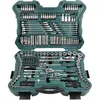 Image de Coffret clés à cliquet 215 pièces, acier chrome-vanadium, idéal bricolage et mécanique.