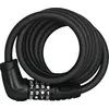 Image de Antivol Ã  cÃ¢ble spiralÃ© ABUS 5510C/180/10 noir fermeture Ã  combinaison