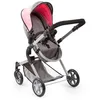 Image de Bayer Landau Pour Poupee Neo Star Gris Et Rose Avec Sac A Bandouliere Et Panier D'achat Integre Reglable - Convertible Poussette