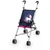 Image de Poussette Pour Poupee Licorne Bleu Pliable