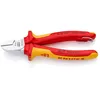 Image de Knipex Pince coupante de cÃ´tÃ© isolÃ©es par gaines bi-matiÃ¨re, certifiÃ©es VDE 160 mm - 70 06 160 T