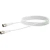 Image de CÃ¢ble de raccordement Schwaiger KDAK30 532 [1x F Ã  raccord rapide - 1x F Ã  raccord rapide] 3 m blanc