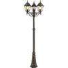 Image de Janel Lampadaire ExtÃ©rieur, Noir Dore, E27 Max 3x60w, Ampoule Non Incluse