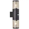 Image de Sergioro Applique ExtÃ©rieure 2l Avec DÃ©tecteur. Noir Depoli. 2xe27 20w. Ampoule Non Incluse