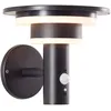 Image de Applique ExtÃ©rieure - Brilliant - Garvina - Led Et Solaire - DÃ©tecteur De Mouvement - Acier Inoxydable Et Plastique - 4 W - Noir