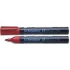 Image de Schneider Marqueur Permanent Maxx 230, Corps En Aluminium, Pointe Ogive, Encre Rouge Ã Faible Odeur