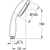 Image de Grohe douchette a main vitalio go 100 - 1 jet - chromÃ©