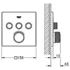 Image de GROHE Grohtherm SmartControl Thermostat avec 3 robinets d'arrÃªt, 1 piÃ¨ce, (29126000)