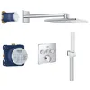 Image de Pack de douche encastrÃ© SMARTCONTROL GROHE 34712000 - tÃªte 31 x 31 cm+ douchette 2 jets
